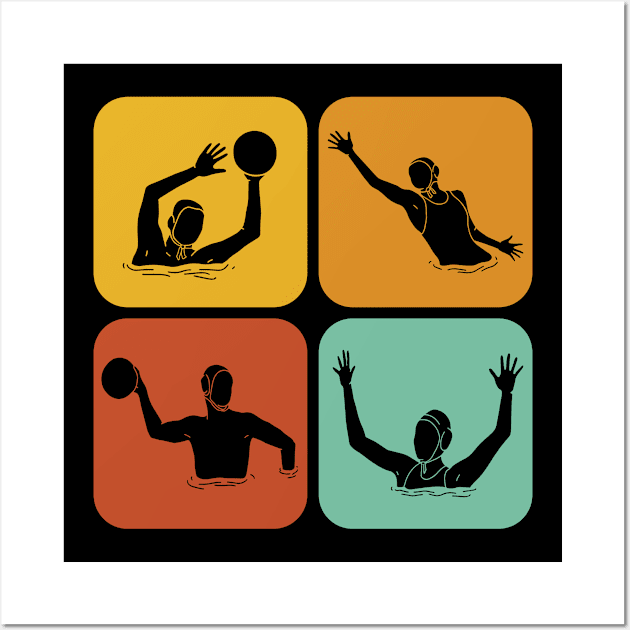 Retro Water Polo I Aesthetic I Water Polo Wall Art by Shirtjaeger